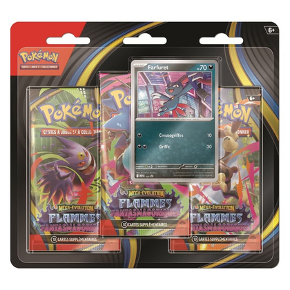 Pokemon - Mega Evolution - Phantasmal Flames - 3 Pack Blister - Farfuret (Sneasel) French