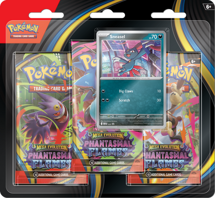 Pokemon - Mega Evolution - Phantasmal Flames - 3 Pack Blister - Sneasel