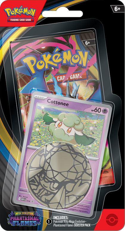 Pokemon - Mega Evolution - Phantasmal Flames - Checklane Blister - Cottonee