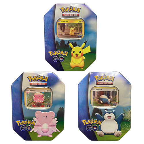 Pokemon GO Tin - Set of 3 (Snorlax, Blissey, Pikachu) - Collector's Avenue