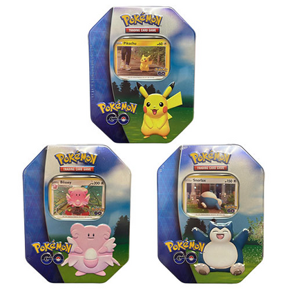 Pokemon GO Tin - Set of 3 (Snorlax, Blissey, Pikachu) - Collector's Avenue