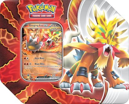 Pokemon Paradox Destinies Tin - Gouging Fire Ex - Collector's Avenue