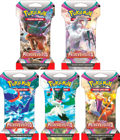 Pokemon Scarlet & Violet Paldea Evolved Sleeved Booster Pack Bundle (24 Packs) - Collector's Avenue