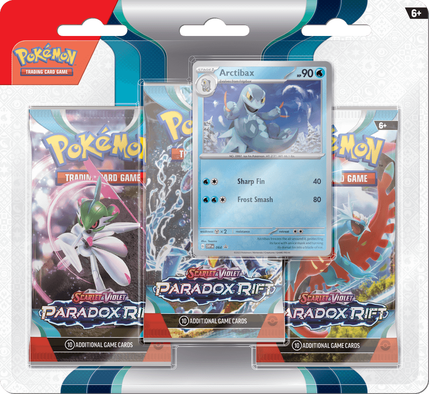 Pokemon Scarlet and Violet Paradox Rift 3 Pack Blister - Arctibax - Collector's Avenue