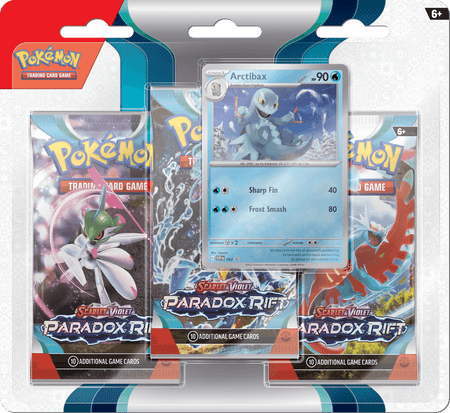 Pokemon Scarlet and Violet Paradox Rift 3 Pack Blister - Arctibax - Collector's Avenue
