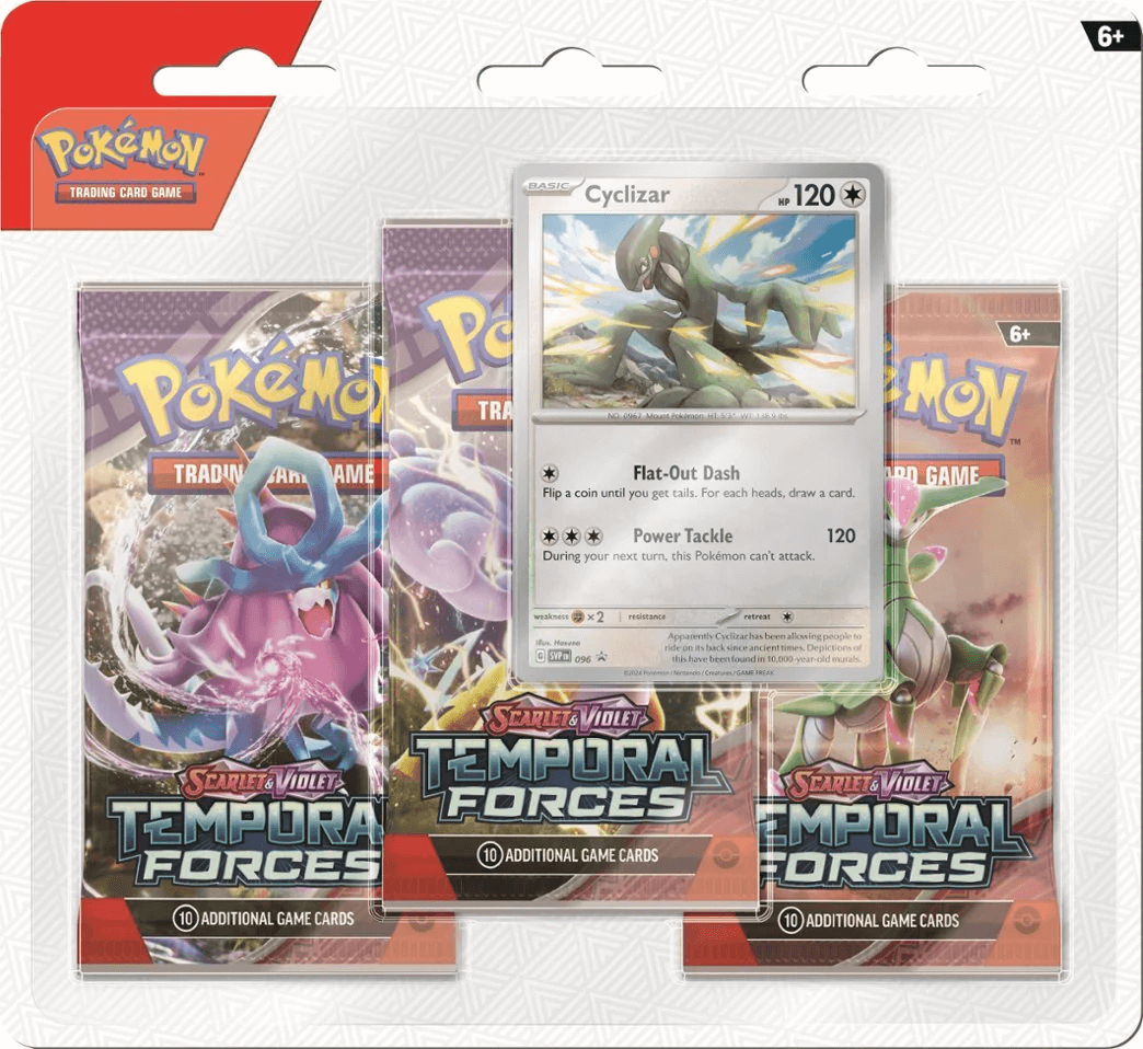 Pokemon Scarlet and Violet Temporal Forces Cyclizar 3 Pack Blister - Collector's Avenue