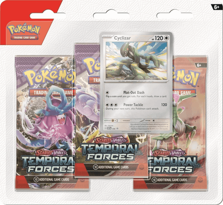 Pokemon Scarlet and Violet Temporal Forces Cyclizar 3 Pack Blister - Collector's Avenue