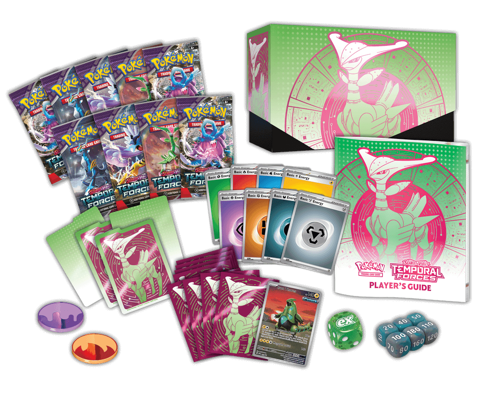 Pokemon Scarlet and Violet Temporal Forces Elite Trainer Box - Iron Leaves - Collector's Avenue