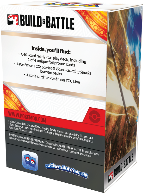 Pokemon Scarlet and Violet - Surging Sparks - Build and Battle Box Collector's Avenue Pokemon Scarlet and Violet - Surging Sparks - Build and Battle Box Collector's Avenue