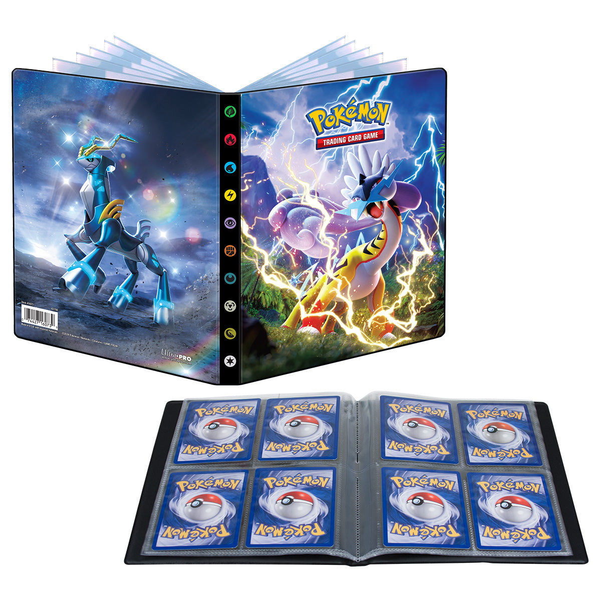 Pokemon Scarlet and Violet Temporal Forces Raging Bolt and Iron Crown Ultra PRO 4-Pocket Portfolio - Collector's Avenue