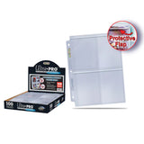 Ultra PRO Premium Series 4-Pocket Secure Pages for Toploaders (100 Count Box)