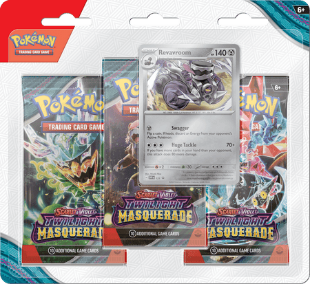 Pokemon Scarlet and Violet Twilight Masquerade 3 Pack Blister - Revaroom - Collector's Avenue