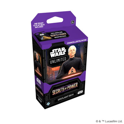 Star Wars Unlimited Secrets of Power Spotlight Deck Chancellor Palpatine