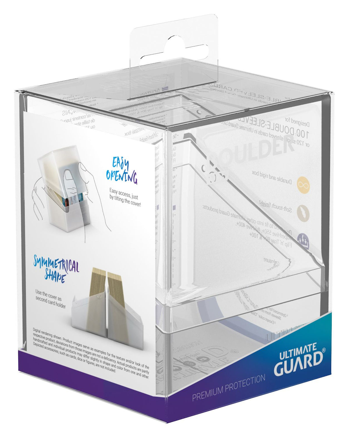 Ultimate Guard - Boulder 100+ Deck Box Case - Clear - Collector's Avenue