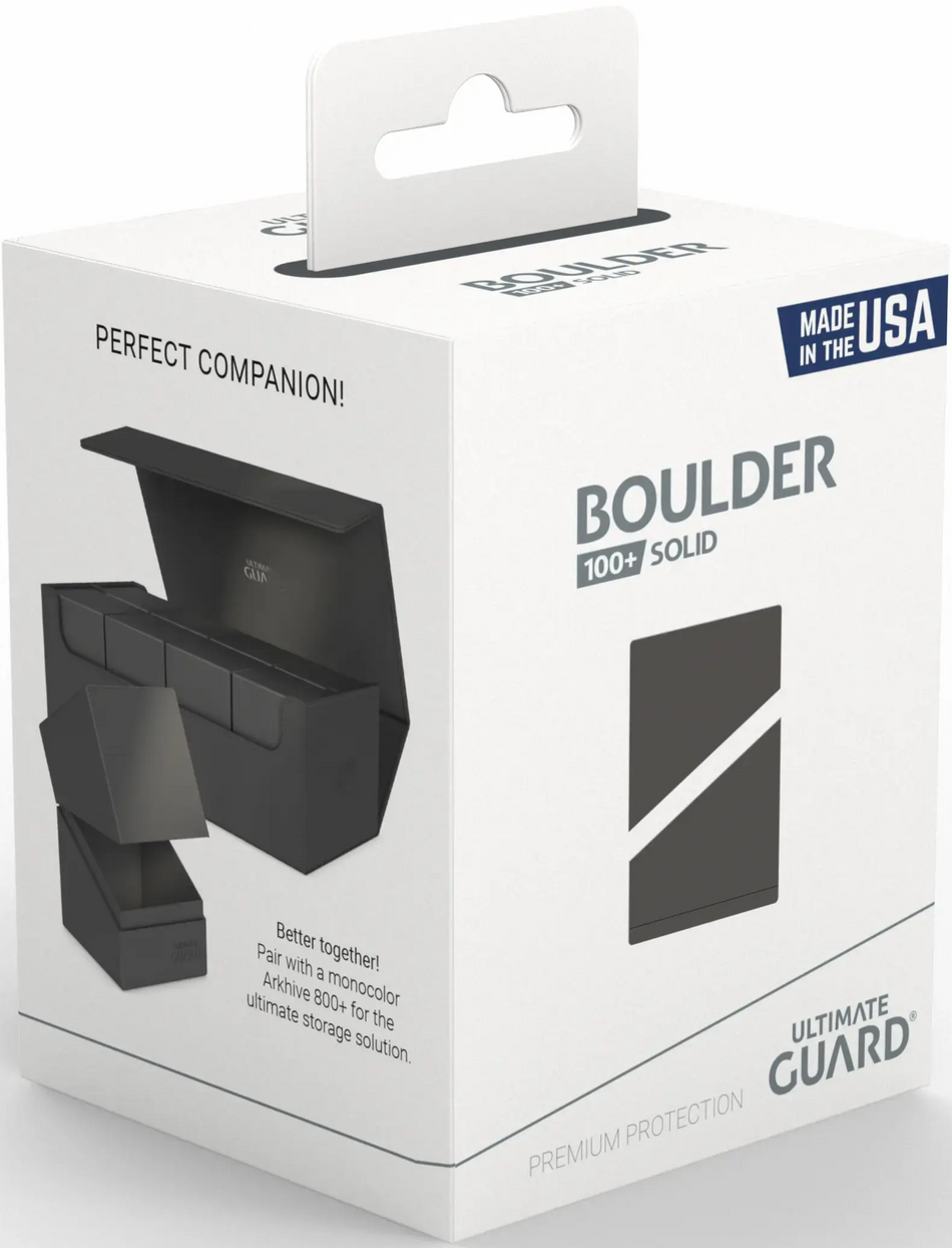 Ultimate Guard Boulder 100+ Deck Box Case - Solid Grey - Collector's Avenue