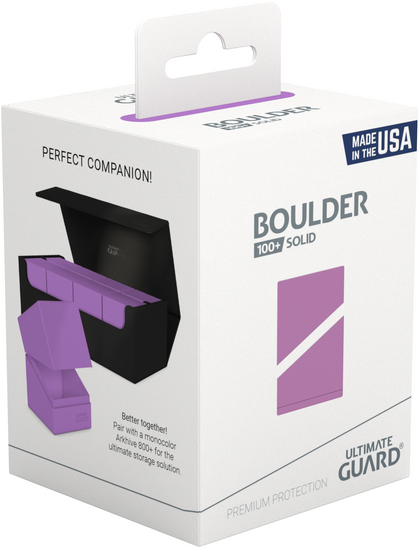 Ultimate Guard Boulder 100+ Deck Box Case Soild Lavender