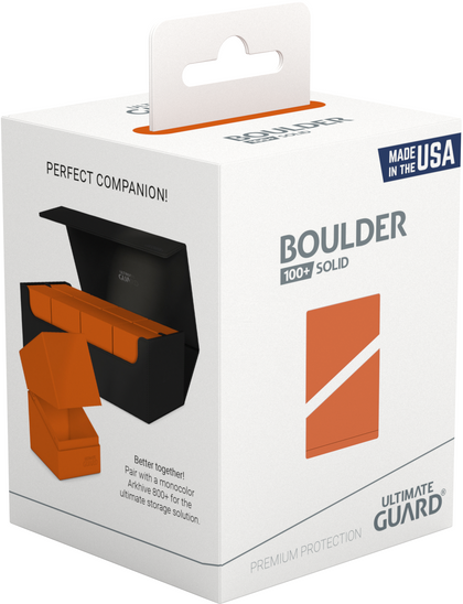 Ultimate Guard Boulder 100+ Deck Box Case Soild Orange