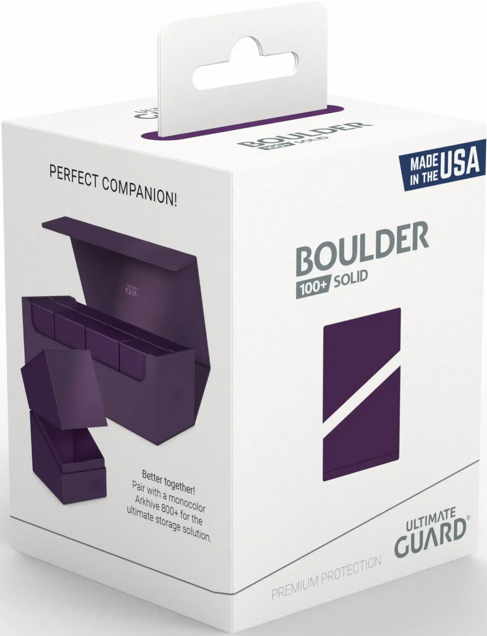 Ultimate Guard Boulder 100+ Deck Box Case - Solid Purple - Collector's Avenue