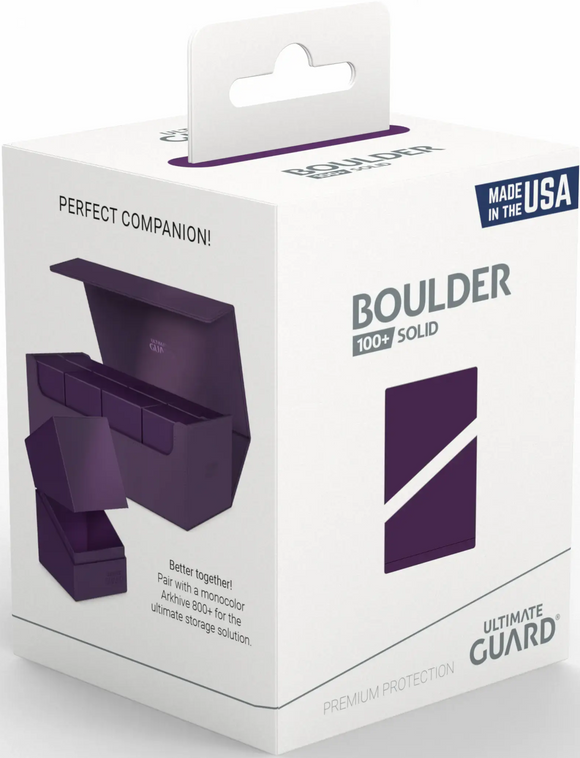 Ultimate Guard Boulder 100+ Deck Box Case - Solid Purple