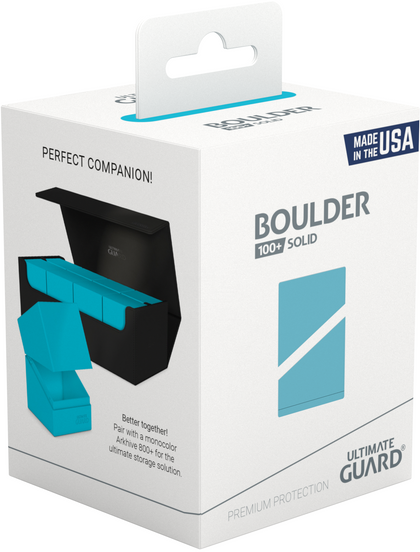 Ultimate Guard Boulder 100+ Deck Box Case Soild Turquoise