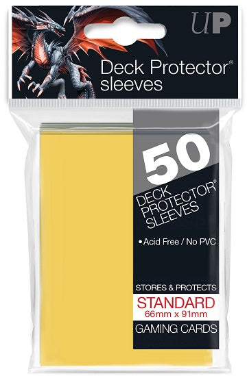 Ultra PRO PRO-Gloss Standard Deck Protector Sleeves 50ct Yellow - Collector's Avenue