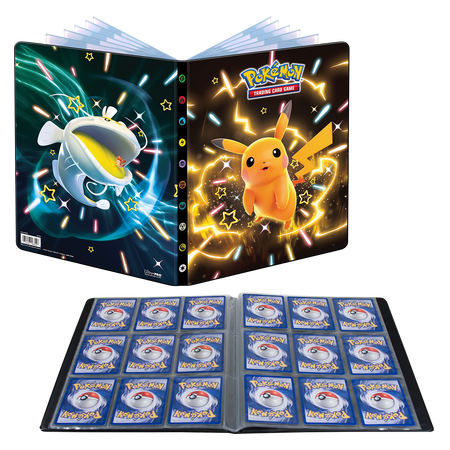 Pokemon Scarlet and Violet SV4.5 Paldean Fates Shiny Pikachu, Dondozo, and Tatsugiri Ultra PRO 9-Pocket Portfolio - Collector's Avenue