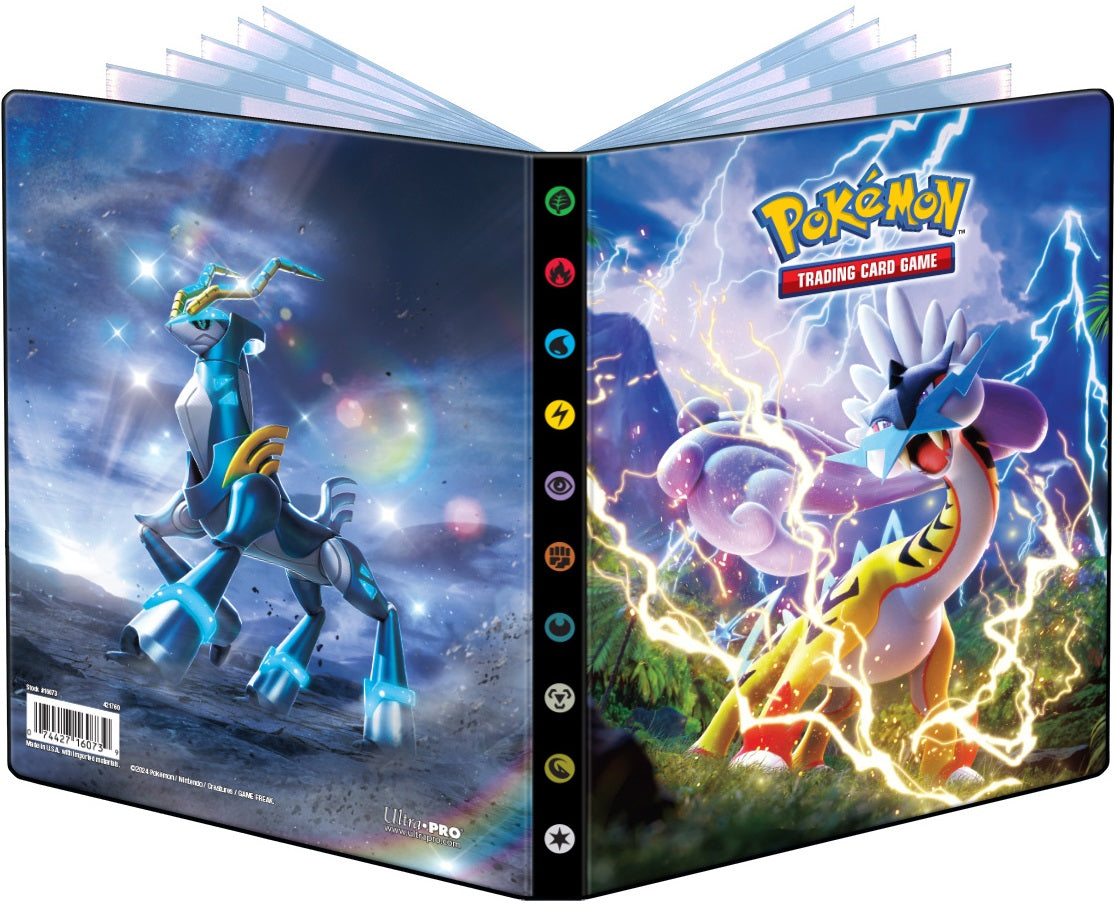 Pokemon Scarlet and Violet Temporal Forces Raging Bolt and Iron Crown Ultra PRO 4-Pocket Portfolio - Collector's Avenue