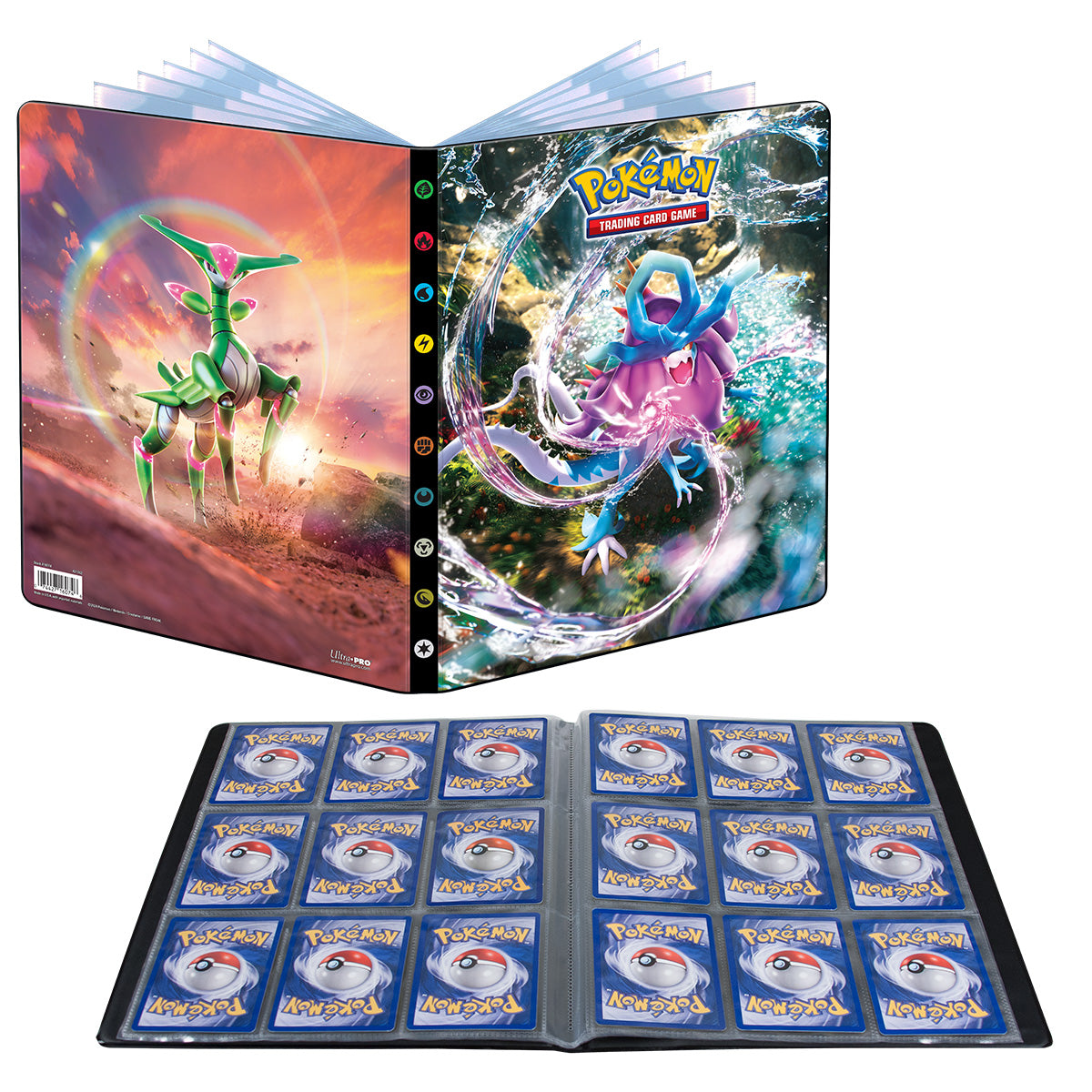 Pokemon Scarlet and Violet Temporal Forces Walking Wake and Iron Leaves Ultra PRO 9-Pocket Portfolio - Collector's Avenue