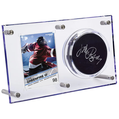 Ultra PRO Hockey Puck & Card (120PT) Clear Flip Display Case