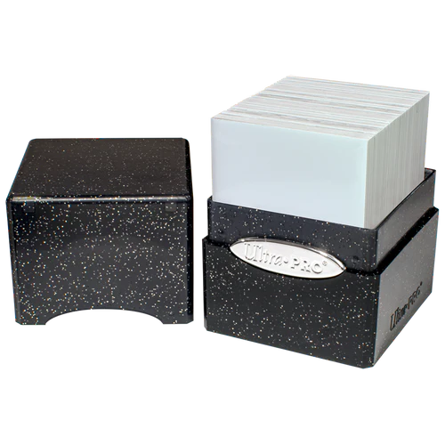 Ultra PRO Satin Cube Deck Box Glitter Black - Collector's Avenue