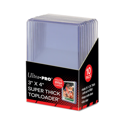 Ultra Pro 3" X 4" Super Thick 200PT Toploader (10 count pack)