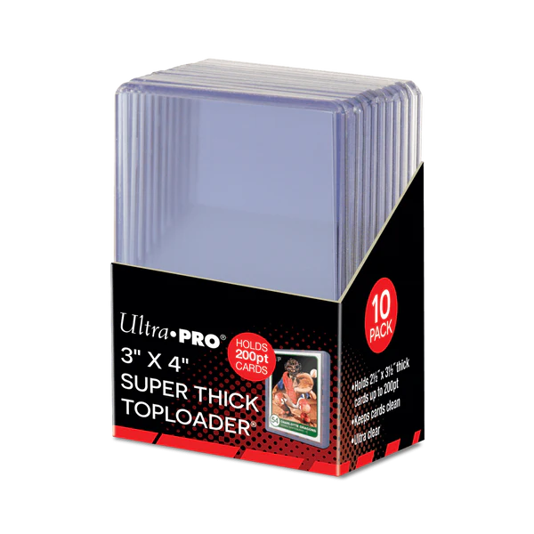 Ultra Pro 3" X 4" Super Thick 200PT Toploader (10 count pack)