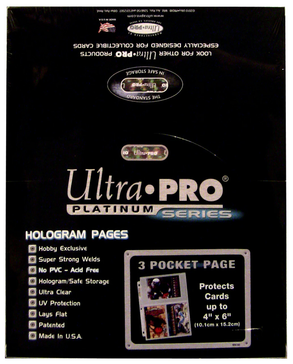 Ultra Pro Platinum Series 3-Pocket Pages 4