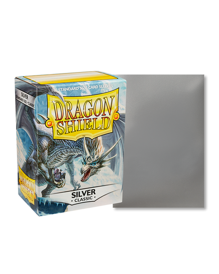 Dragon Shield Classic - standard size - 100 ct. Silver - Collector's Avenue