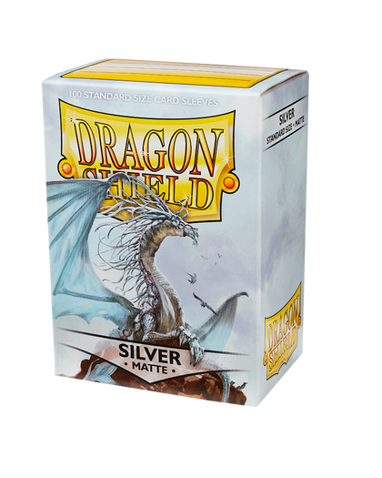 Dragon Shield Matte Standard Size 100 ct. Silver - Collector's Avenue