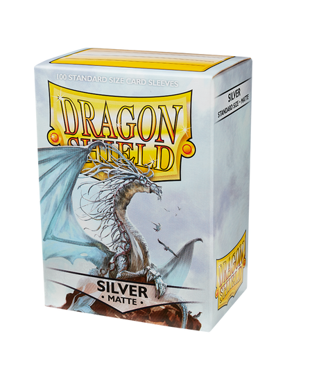 Dragon Shield Matte Standard Size 100 ct. Silver - Collector's Avenue