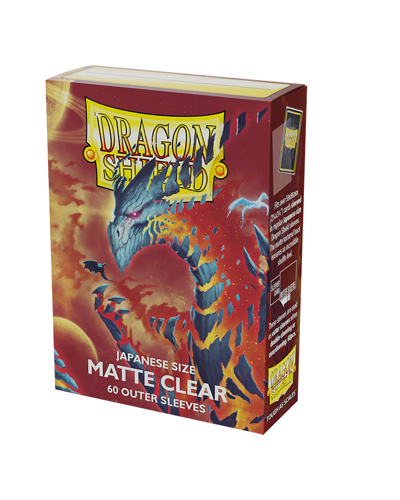 Dragon Shield Matte Japanese Size Outer Sleeves 60 ct. Clear - Collector's Avenue