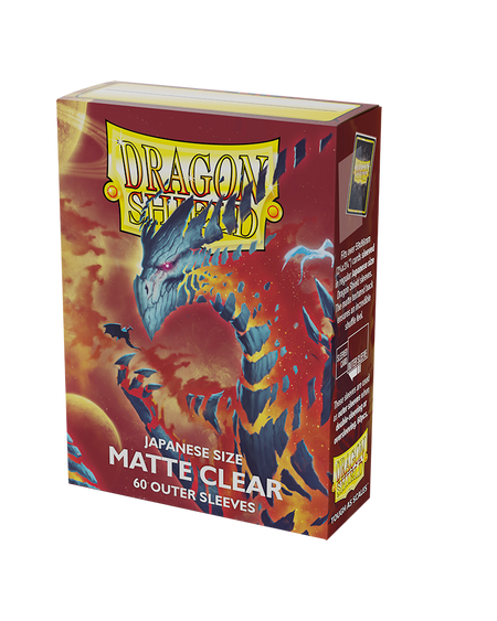 Dragon Shield Matte Japanese Size Outer Sleeves 60 ct. Clear - Collector's Avenue