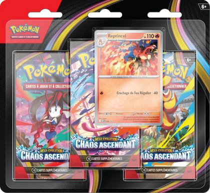 Pokemon - Mega Evolution - Chaos Ascendant - Blister 3 Paquets (Francais / French)