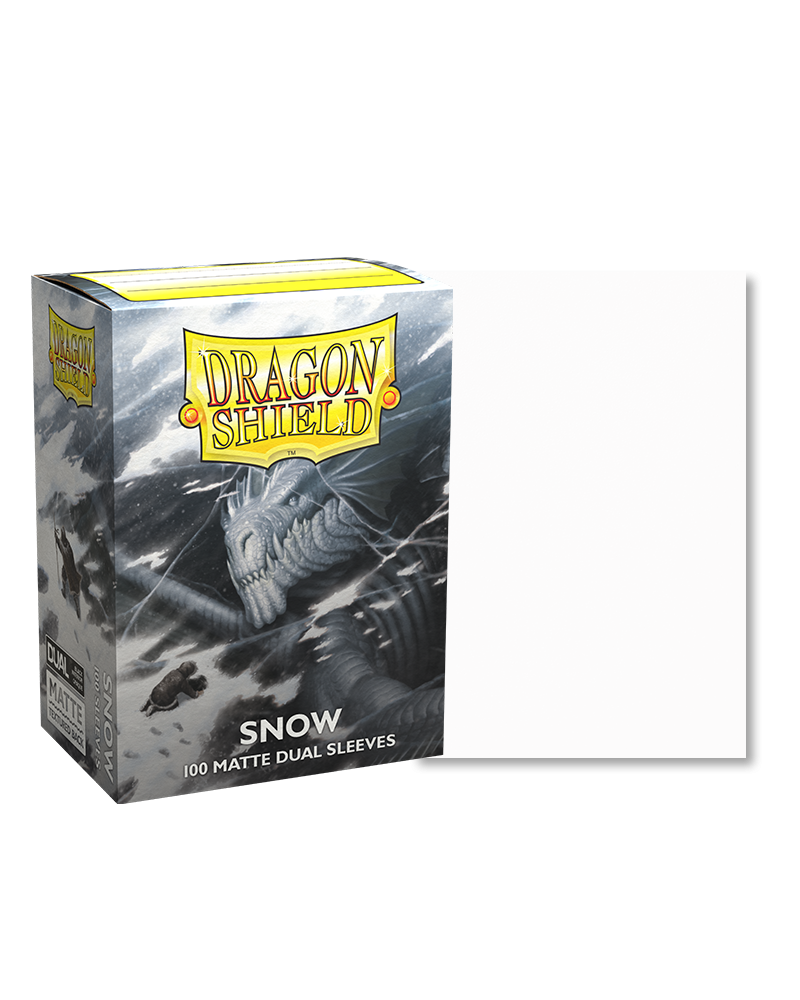 Dragon Shield Dual Matte Standard Size 100 ct. Snow - Collector's Avenue