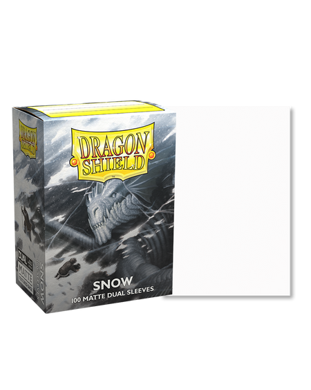 Dragon Shield Dual Matte Standard Size 100 ct. Snow - Collector's Avenue