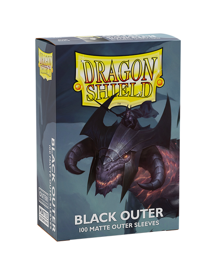 Dragon Shield Matte Standard Size Outer Sleeves 100ct. Black - Collector's Avenue