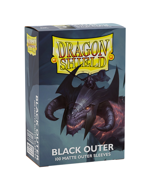 Dragon Shield Matte Standard Size Outer Sleeves 100ct. Black