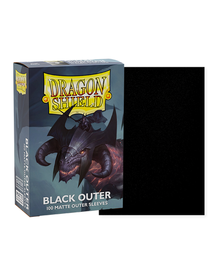 Dragon Shield Matte Standard Size Outer Sleeves 100ct. Black - Collector's Avenue