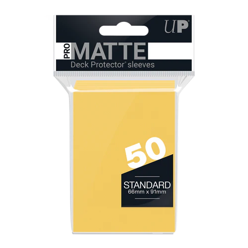 Ultra PRO 50ct Pro-Matte Yellow Standard Deck Protector Sleeves - Collector's Avenue