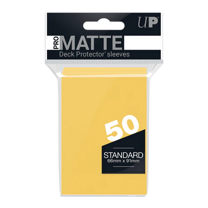 Ultra PRO 50ct Pro-Matte Yellow Standard Deck Protector Sleeves - Collector's Avenue