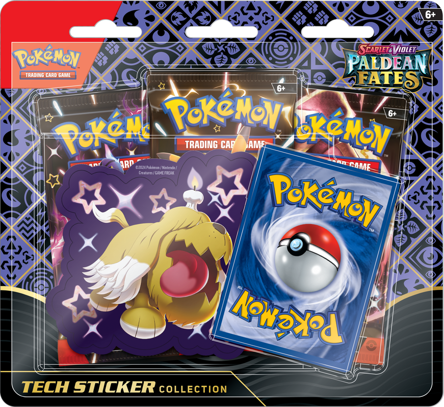 Pokemon Scarlet and Violet Paldean Fates Tech Sticker Collection Set Of 3 - Collector's Avenue