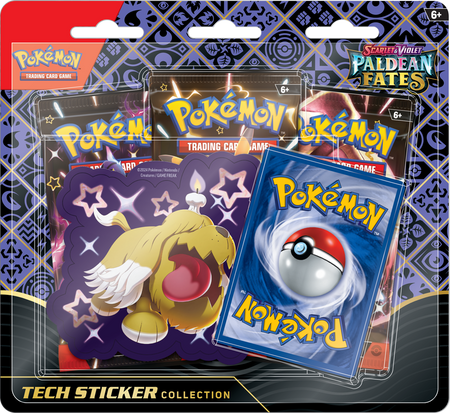 Pokemon Scarlet and Violet Paldean Fates Tech Sticker Collection Set Of 3 - Collector's Avenue