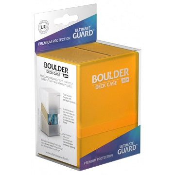 Ultimate Guard Boulder 80+ Deck Box Case Amber - Collector's Avenue