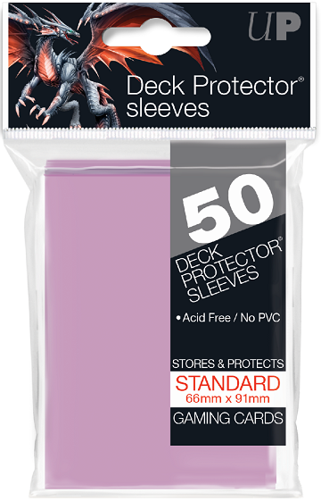 Ultra PRO PRO-Gloss Standard Deck Protector Sleeves 50ct Bright Pink